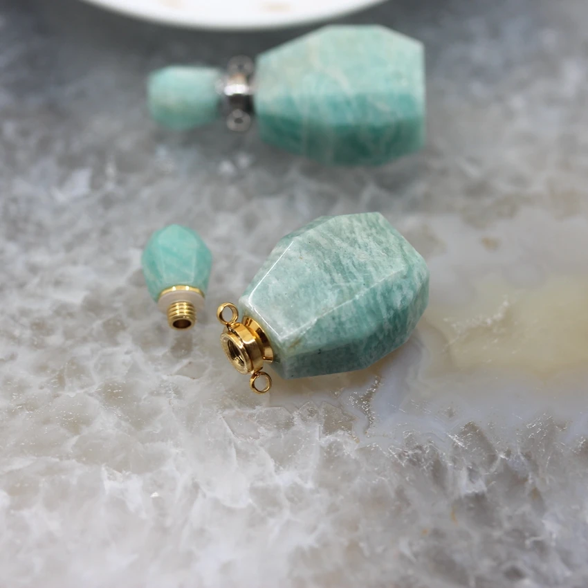 Граненые подвески в виде флакона для духов из Перу натуральные драгоценные камни