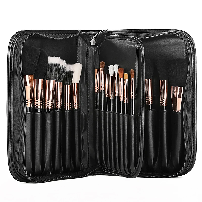 Вместительная Косметическая кисть на молнии сумка из искусственной кожи