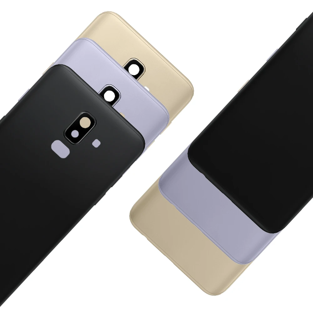 J8 полный корпус чехол для samsung Galaxy J8 J810 J810F SM-J810F задняя крышка батарейного отсека Дверь заднее стекло Корпус