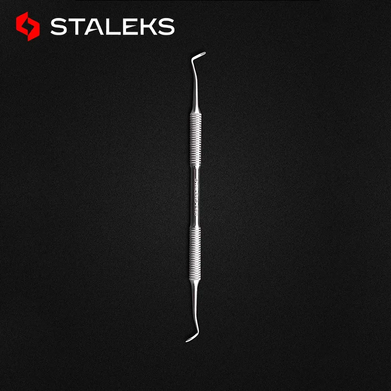 STALEKS High Quality Dual-ended Groove Clean Cuticle Pusher Stainless Steel Nail Correction Lifter Remove Dead Skin Tool | Красота и