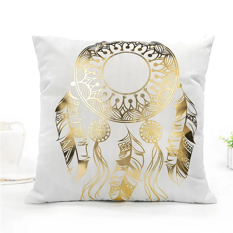 Рождественская подушка с надписью Fuwatacchi декоративная Экологичная из золотой