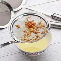 304 oil separation grid stainless steel long shank filter soup milk filter hot pot cannon spoon fishing kitchen accessories