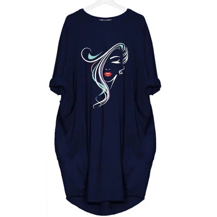 

2021 Summer Women Dress African Woman Long Sleeves Midi Casual Sexy Vestidos Femme Colothing Tops Oversized 5XL Drop Ship