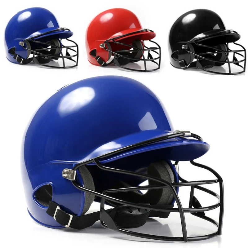 Baseball helmet hit helmet binaural baseball helmet wear mask shield head protector face softball