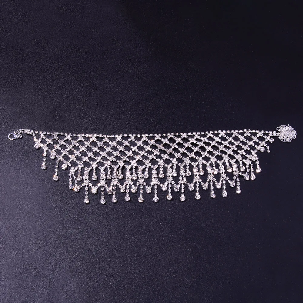 Ожерелье-чокер Stonefans со сверкающим полым воротником стразы массивное женское