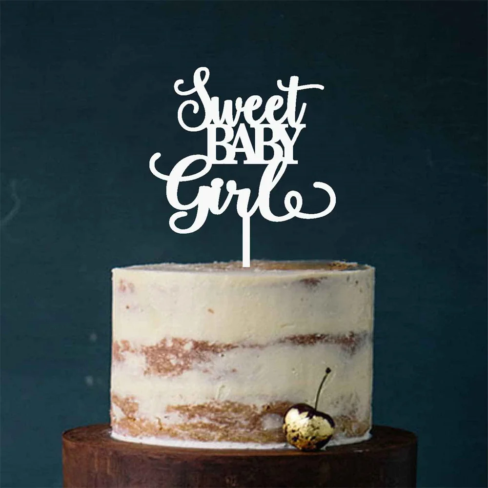 

Топпер для торта на день рождения для маленьких девочек, уникальный деревянный акриловый Топпер для детского праздника, украшение для первого дня рождения вечерние товары для выпечки