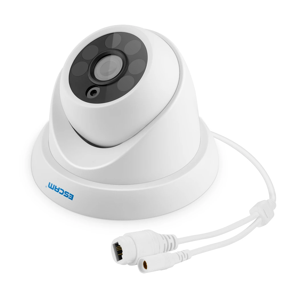 ESCAM QH001 ONVIF H.265 1080P P2P ИК купольная IP камера с функцией интеллектуального анализа