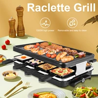 electric korean bbq grill household raclette grill non stick electric bakeware cheese tray barbecue grill teppanyaki pot tool