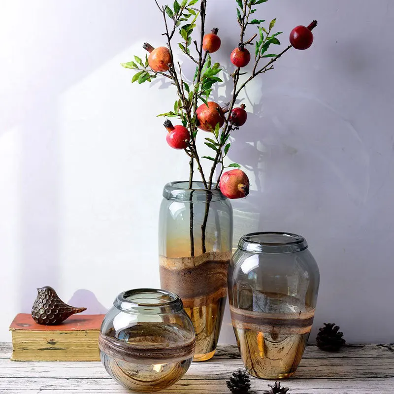 

Glass Vase Ornaments Flower Arrangement Decoration ваза стекло Vintage Decor American Style Antique Vases ваза стекло אגרטל