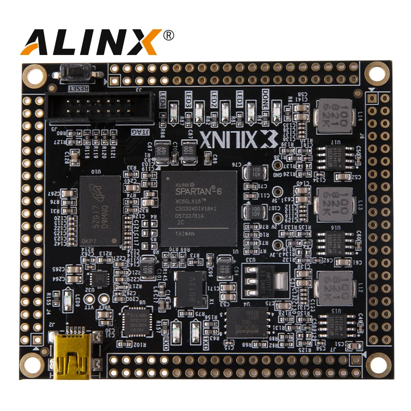 ALINX SoM AC616B: Xilinx Spartan 6 XC6SLXLX16 FPGA System на модуле|Демонстрационные стенды| |