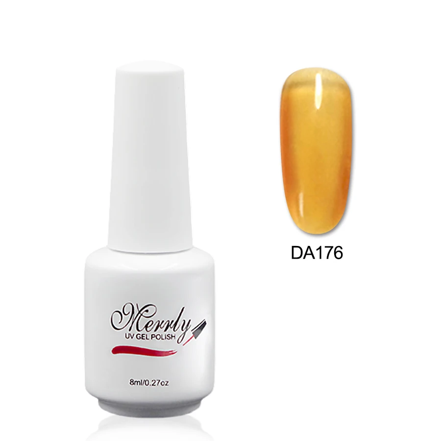Merrly 15 цветов глянцевый отмачиваемый УФ Гель лак цветное стекло Полупостоянный