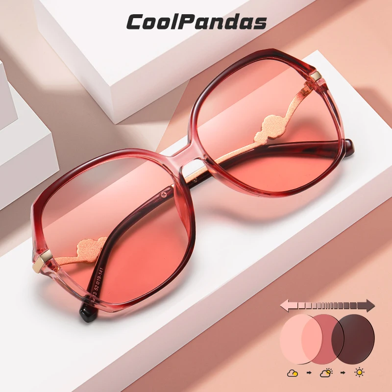 

CoolPandas Vintage Oversize Photochromic Sunglasses Women Polarized Fashion Big Frame Sun Glasses UV400 Oculos De Sol Feminino