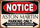 Металлическая Оловянная ретро-плакат для парковки Aston Martin, плакат для дома, гаража, тарелки для кафе, пабов, мотелей, Настенный декор (посетите наш магазин