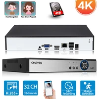 32ch h 265 4k cctv ip network video surveillance recorder face detection 16 channel nvr 8mp 16ch xmeye camera recorder p2p nvr
