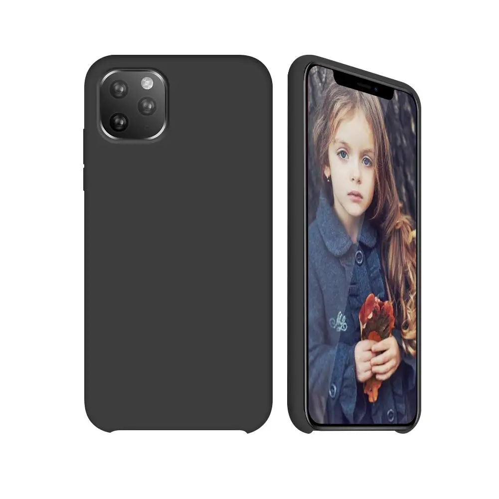 Black Новое поступление официальный жидкий силиконовый чехол для IPhone 11 Pro Max Мягкий силиконовый чехол из ТПУ - Цвет: Black