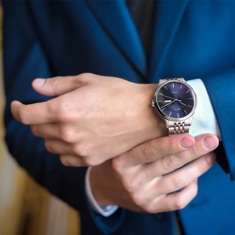 I & W Reloj модные механические часы для мужчин карнавал автоматические нержавеющая