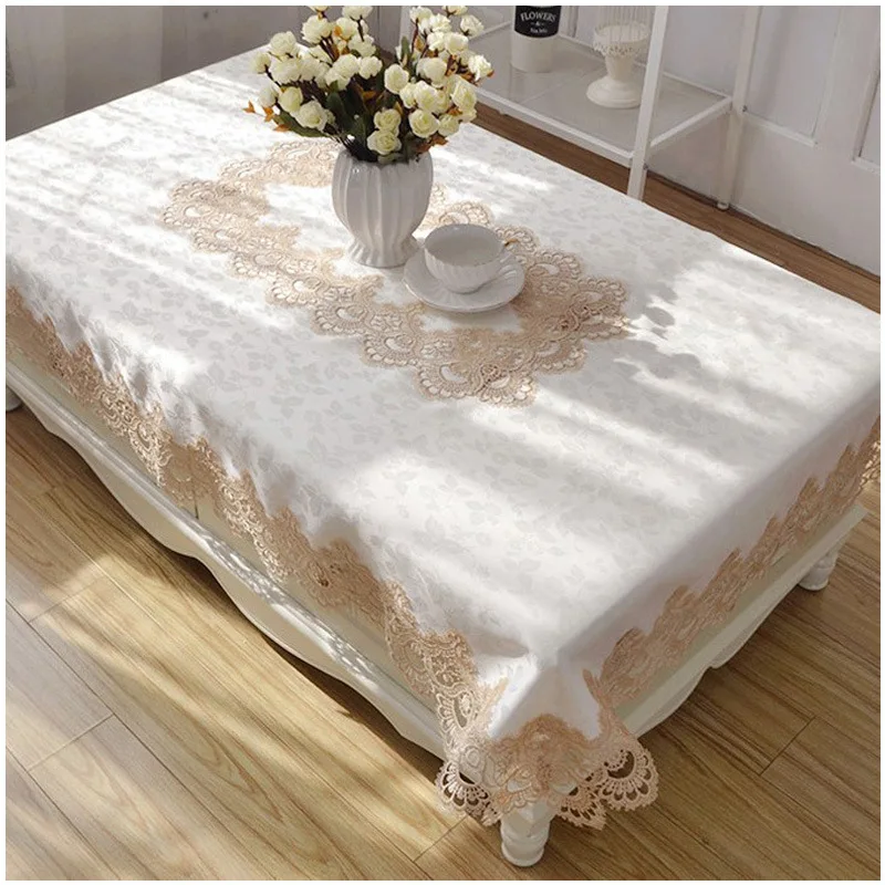 

New European lace tablecloth rectangular round square coffee table cover home decor towel textile dining table runner cloth