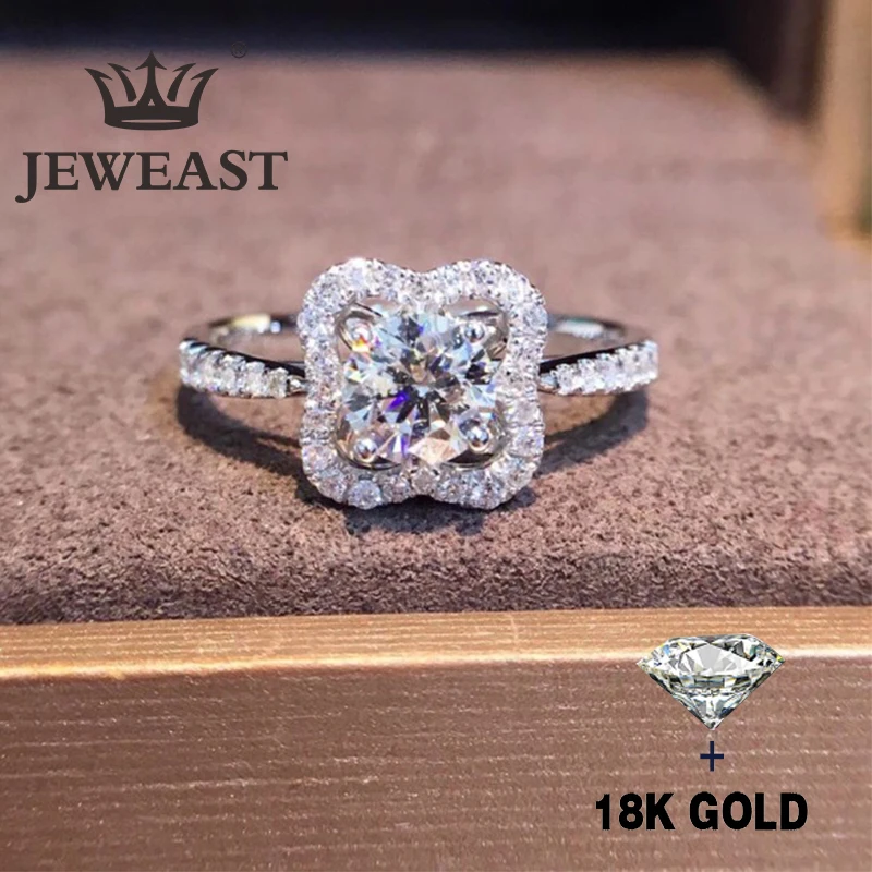 

Natural Diamond 18K Gold Pure Gold Ring Beautiful Gemstone Ring Good Upscale Trendy Classic Party Fine Jewelry Hot Sell New 2020