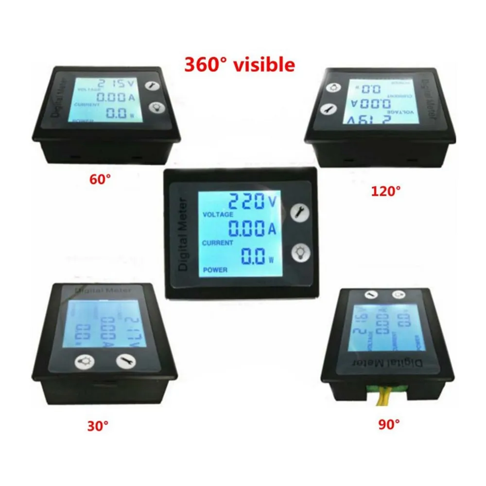 

AC 80-260V 100A Digital Display Panel Meter Voltmeter Ammeter Power Energy Gauge