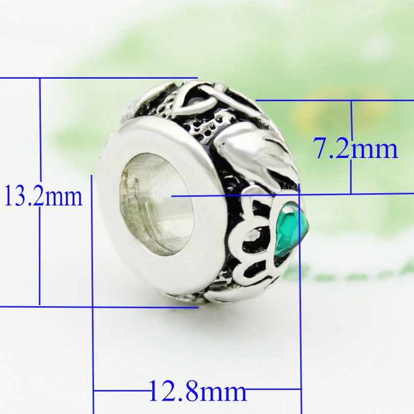 Бесплатная доставка Зеленый Кристалл ирландский кладаг бусины дружбы и любви