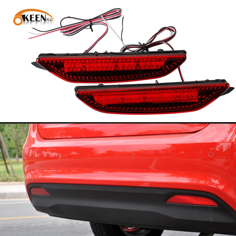 2 шт. отражатель заднего бампера для Kia Rio K2 Sedan 2011 2013 2014 стоп сигнал светодиодный
