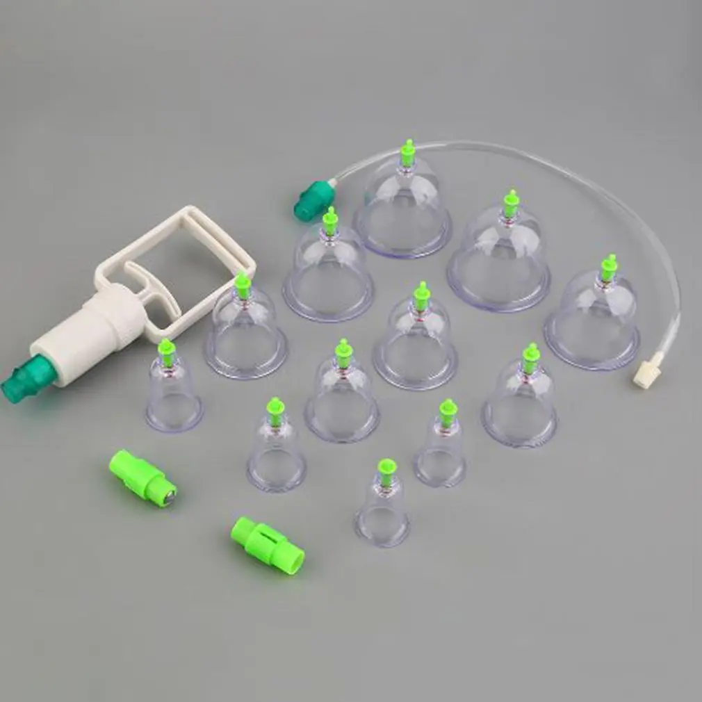 

Massage Vacuum Cupping Set Thicker Magnetic Aspirating Cupping Cans Cupuncture Massage Suction Cup With Tube Gift 12 Pcs
