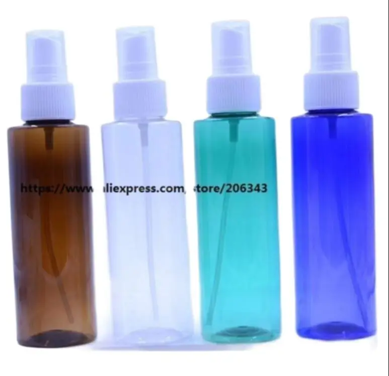 Пластиковая бутылка из ПЭТ 120 мл несколько цветов с пластиковым распылителем для