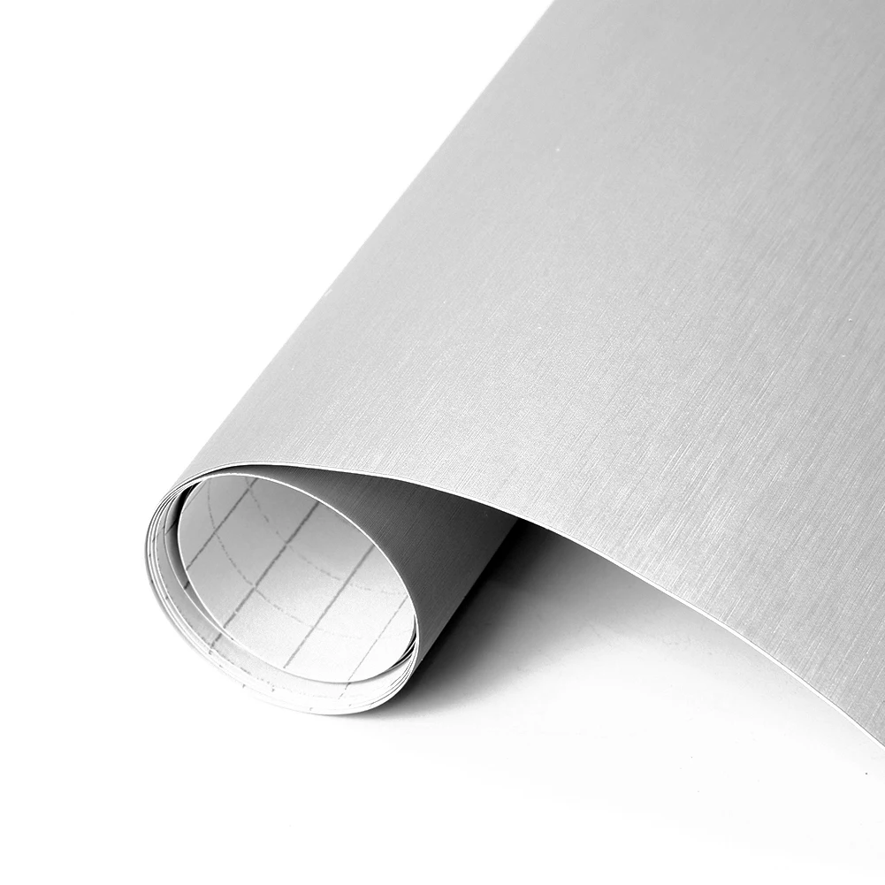 

Wall Sticker Sheet Car Exterior 12"x60" Vinyl Wrap Silver Decal Film Matte