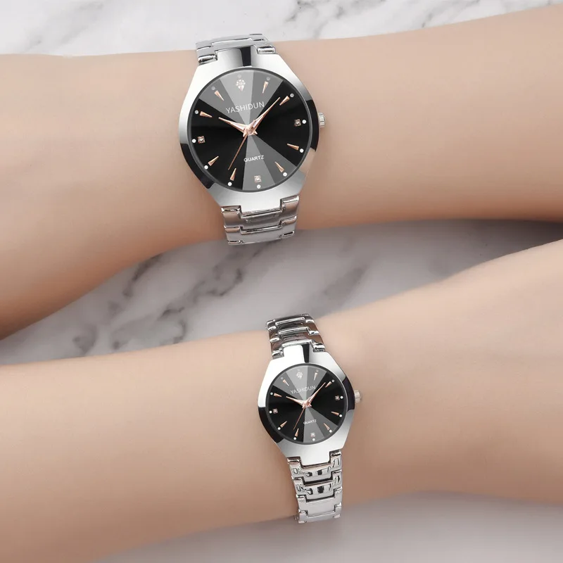 Modern female table steel band couple watches students luminous watches manufacturers