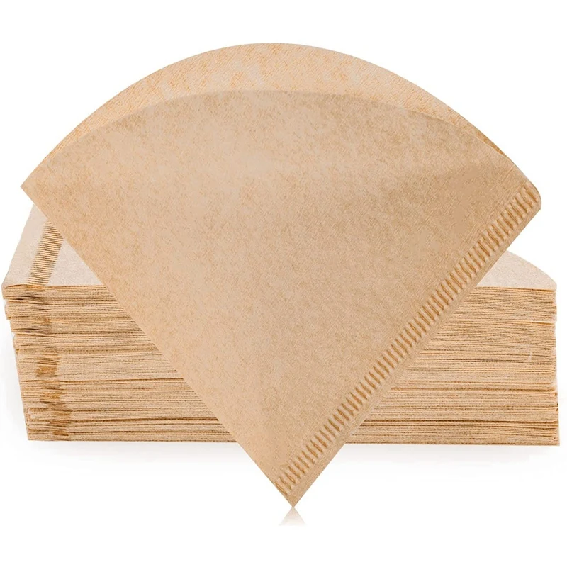 

Hot-Cone Coffee Filters 2-4 Cups Natural Coffee Paper Filters V02, Compatible with V60 and No.2 Size Pour Over Drippers