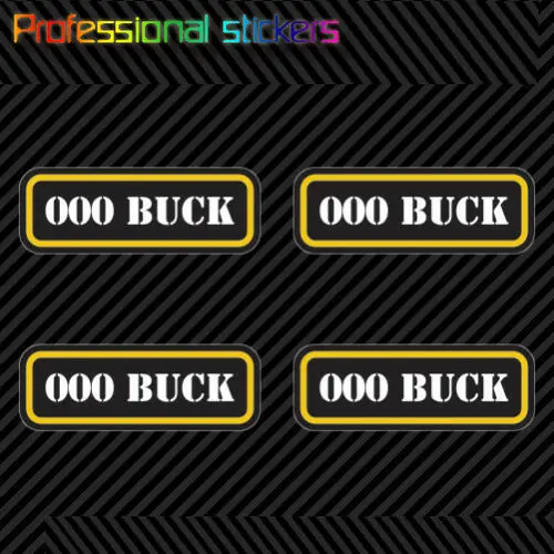 

(4x) 000 Buck Ammo Can Sticker Set Decal Self Adhesive Molon Bullet Type 2 for Car, Laptops, Motorcycles, Office Supplies