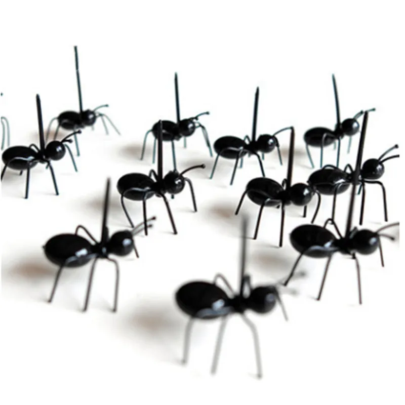 

12pc Black Ant Cartoon Fruit Fork Plastic Children Cake Sign Home Accessories Cake Tools Everything for The Kitchen Tableware.8z