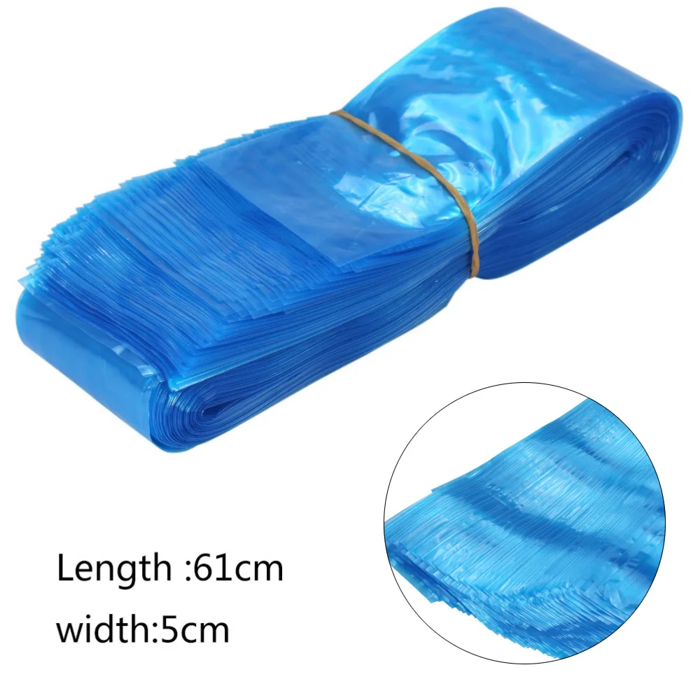 

100Pcs/pack Disposable Tattoo Machine Clip Cord Hook Sleeve Bags Blue Plastic Hygiene Cover Tattoo Accessories Supplies 61*5CM