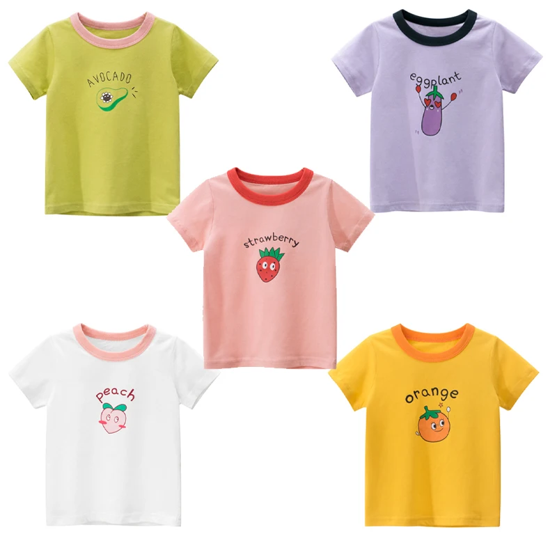 Футболка для девочек детская белая футболка с коротким рукавом мальчиков