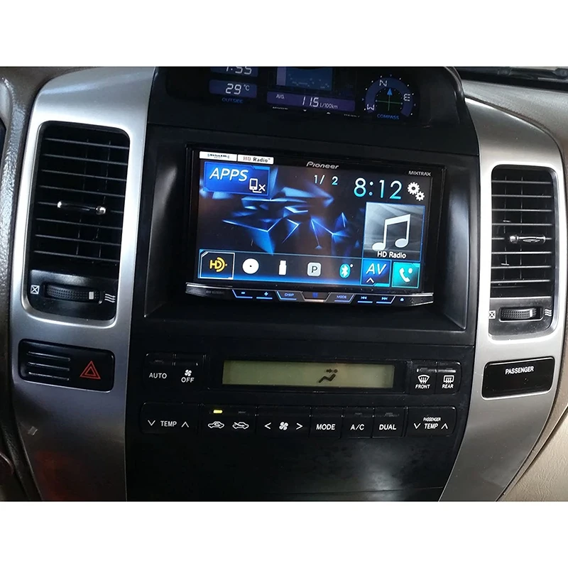 Двойной Din Радио Стерео установка панель для Toyota Land Cruiser Prado 120 Lexus Gx470 Dash Trim Kit