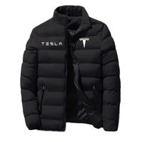 tesla new printing mens fashion classic cotton clothing winter snowy day warm jacket current style tops coat