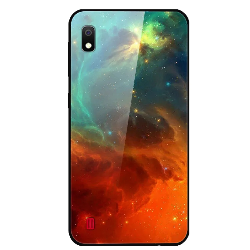 22 Для samsung A10 чехол закаленное стекло твердая задняя крышка для samsung Galaxy A10 A 10 A10S A 10S чехлы для телефонов силикон бампер Coque - Цвет: 22
