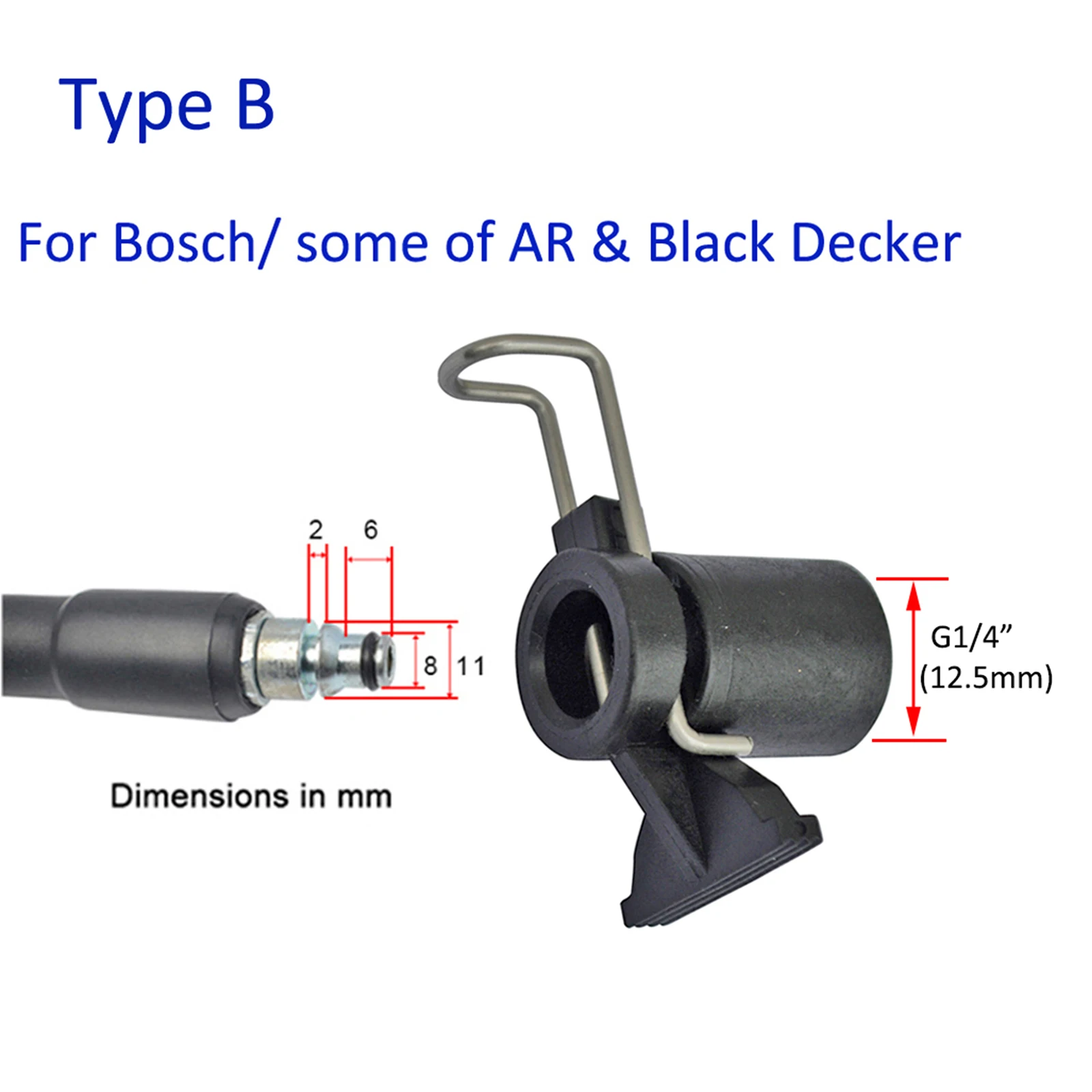 Розетка стандартная 1/4 дюйма для шланга мойки высокого давления переходник -