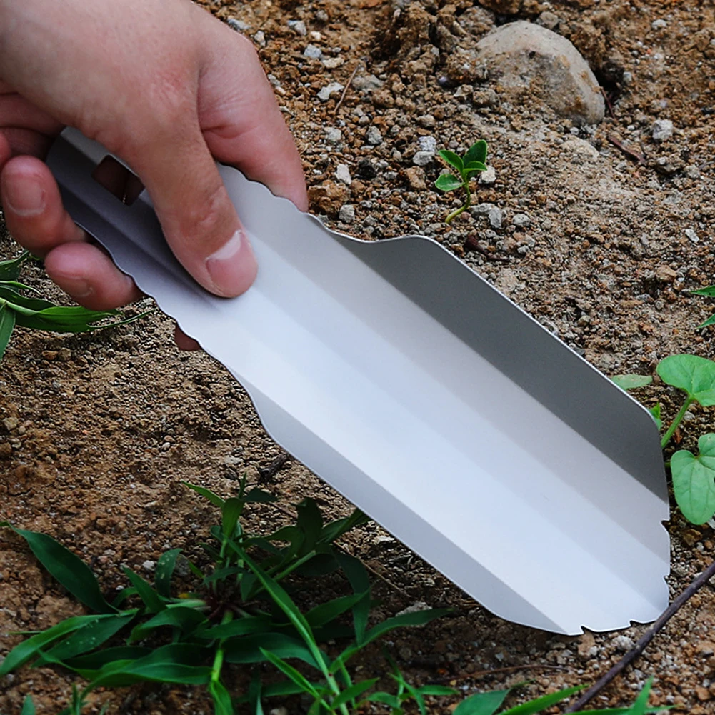 

Titanium Ultralight Backpacking Potty Trowel Outdoor Compact Poop Shovel Trowel Multi Tool for Hiking Camping and Survival