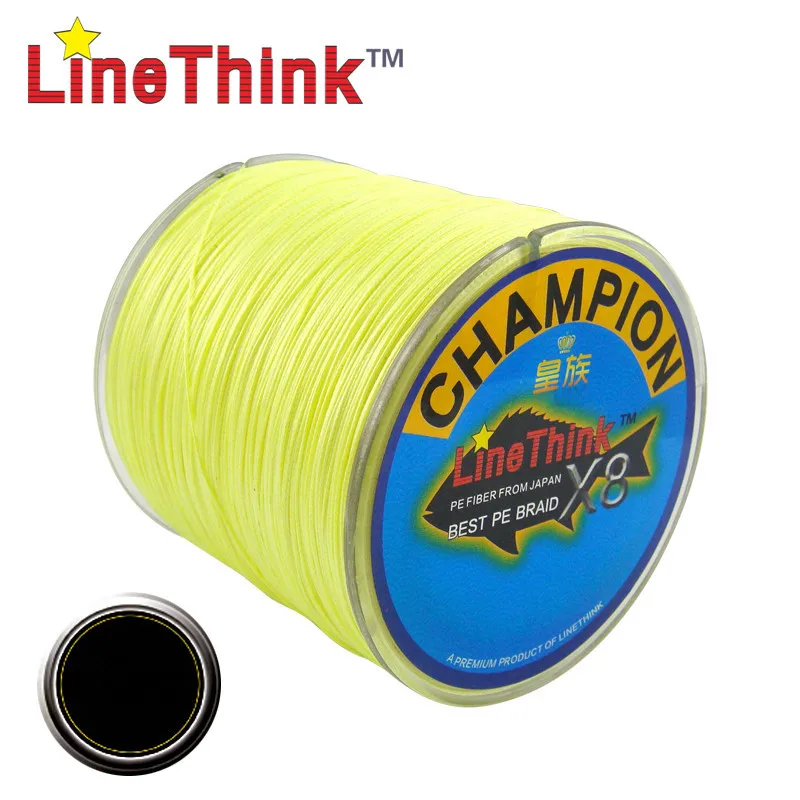 Фото 100 м 300 м 500 м GHAMPION LineThink брендовая X8 пряди лучшая многонитевая 100% PE плетеная рыболовная леска Бесплатная доставка №3