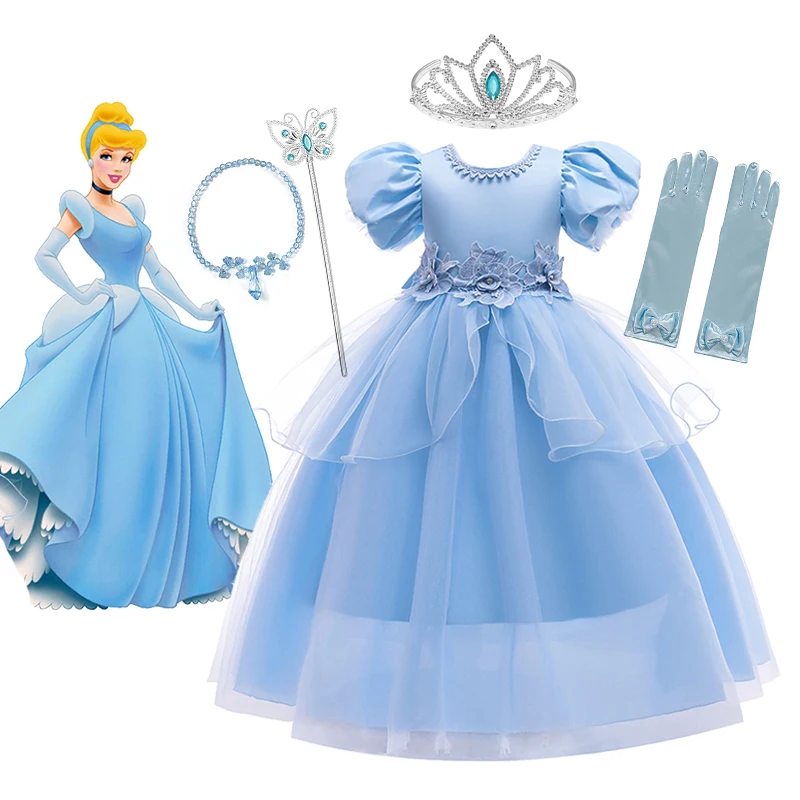 Роскошное платье принцессы Золушки Disney красивые платья для девочек с пышными