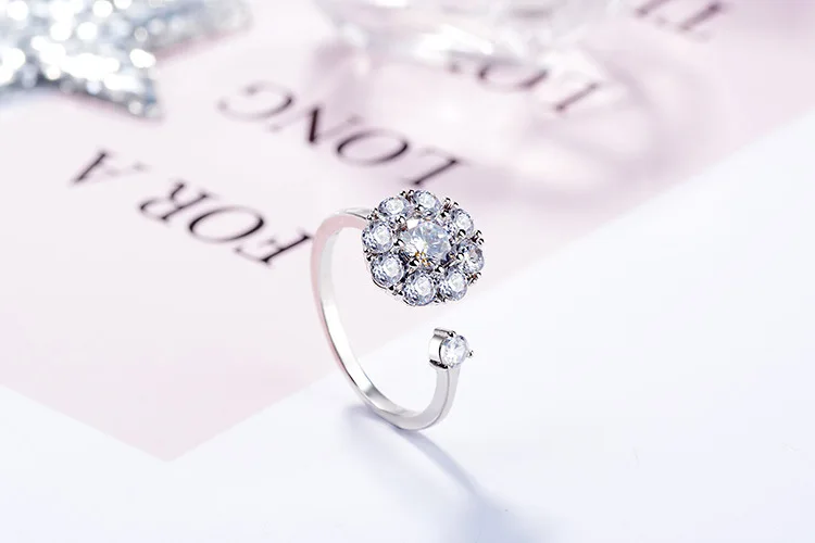 Женское кольцо из серебра 100% пробы с фианитом | Украшения и аксессуары