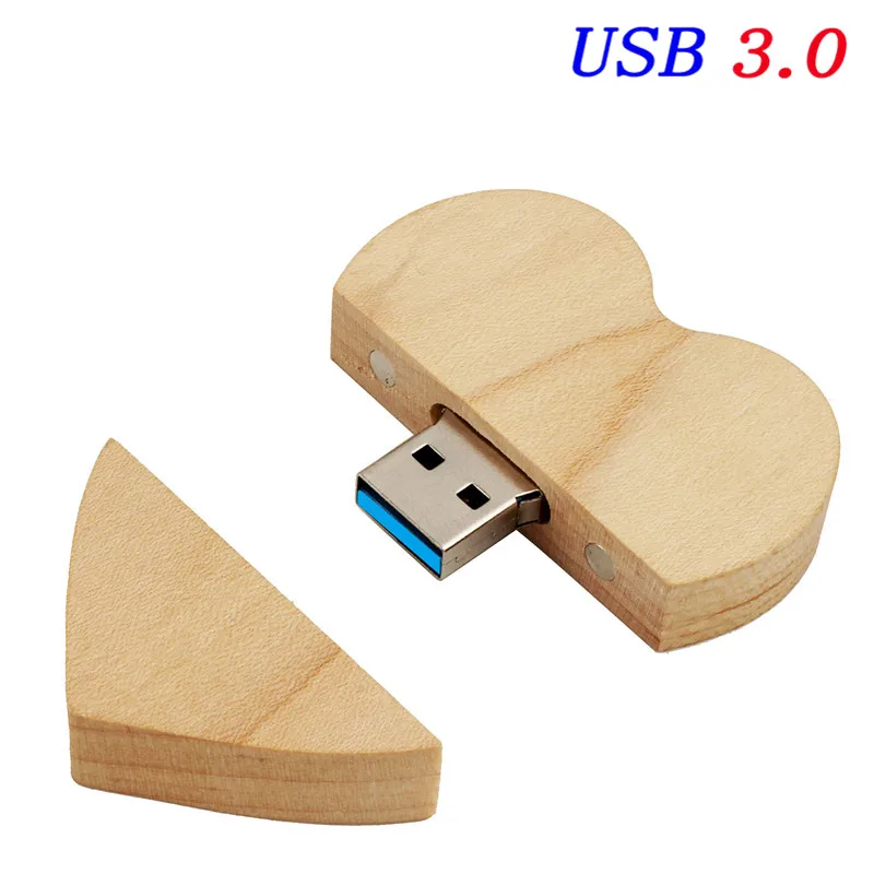 JASTER USB флеш-накопитель клен деревянное сердце Флешка usb3.0 упаковочная коробка 128 Гб 64 ГБ 16 ГБ 32 ГБ 16 ГБ 8 ГБ 4 ГБ оптом и в розницу - Цвет: Maple has no box