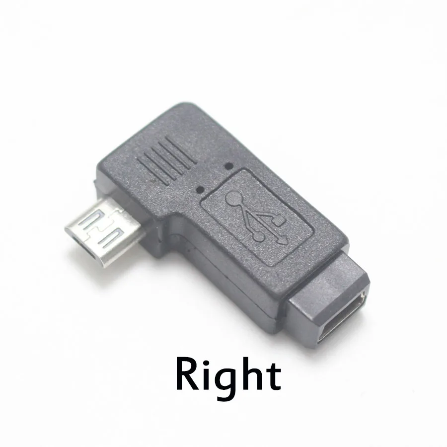 1 шт. 90-градусный адаптер с левым и правым углом micro USB Type A B male к mini feMale Новинка |