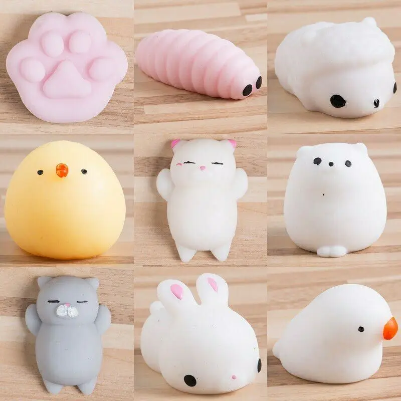 Милые детские игрушки сжималки Mochi антистресс в виде животных милые Kawaii Rilakkuma для