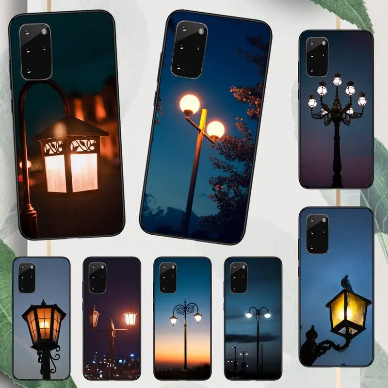 

Lonely street lamp night view Phone Case For Samsung galaxy A S note 10 12 20 32 40 50 51 52 70 71 72 21 fe s ultra plus