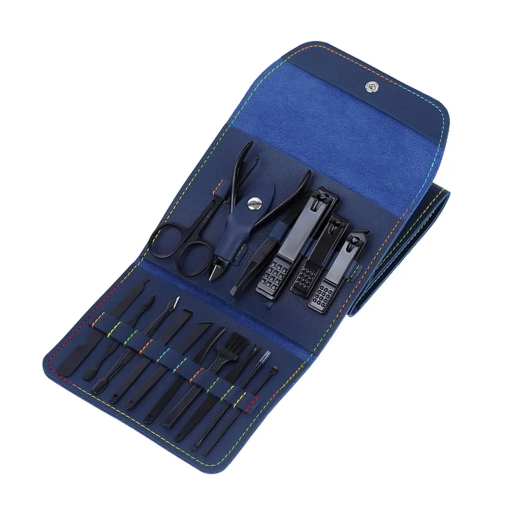 

16pc-set Stainless Steel Nail Clippers Set Nail Scissors Pedicure Manicure Tool All-in-one Professional Pedicure Set