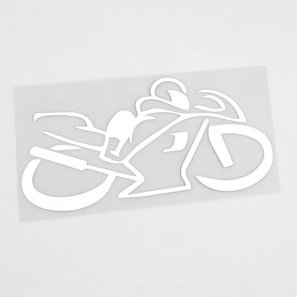 YJZT 14.3CMX6.9CM Motorcyrcle Driver Motocross Active Sport Vinyl Car Sticker Black/Silver 8A-0358 | Автомобили и мотоциклы