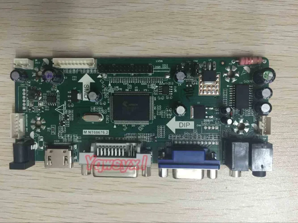 Yqwsyxl плата управления монитор комплект для LTN156AT02-A04 LTN156AT02-D01 HDMI+ DVI+ VGA ЖК-светодиодный экран управления Лер плата драйвер