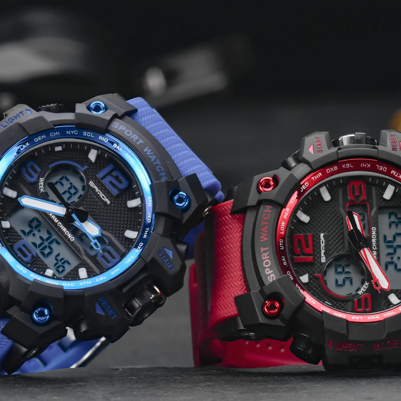 

New Men's Sports 50M Waterproof Luminous Multifunction Shockproof Electronic LED Display Week Calendar 24 Hour Clock Watch 842